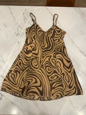 Zebra-Print Mini Dress